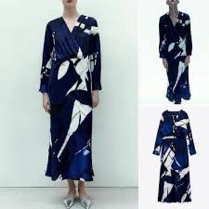 Zara satin maxi dress . New without tags. Size Mexium